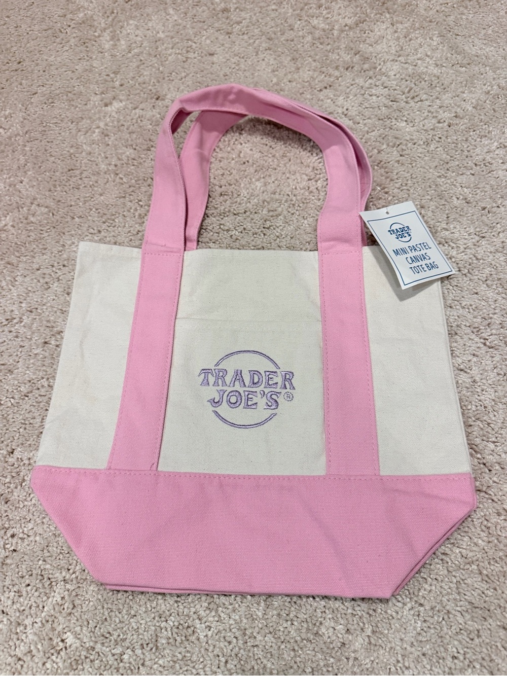 Trader Joe’s Mini Canvas Tote- pin